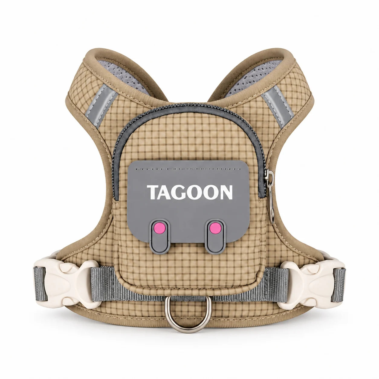 Khaki PawPocket Harness & Leash Set harness