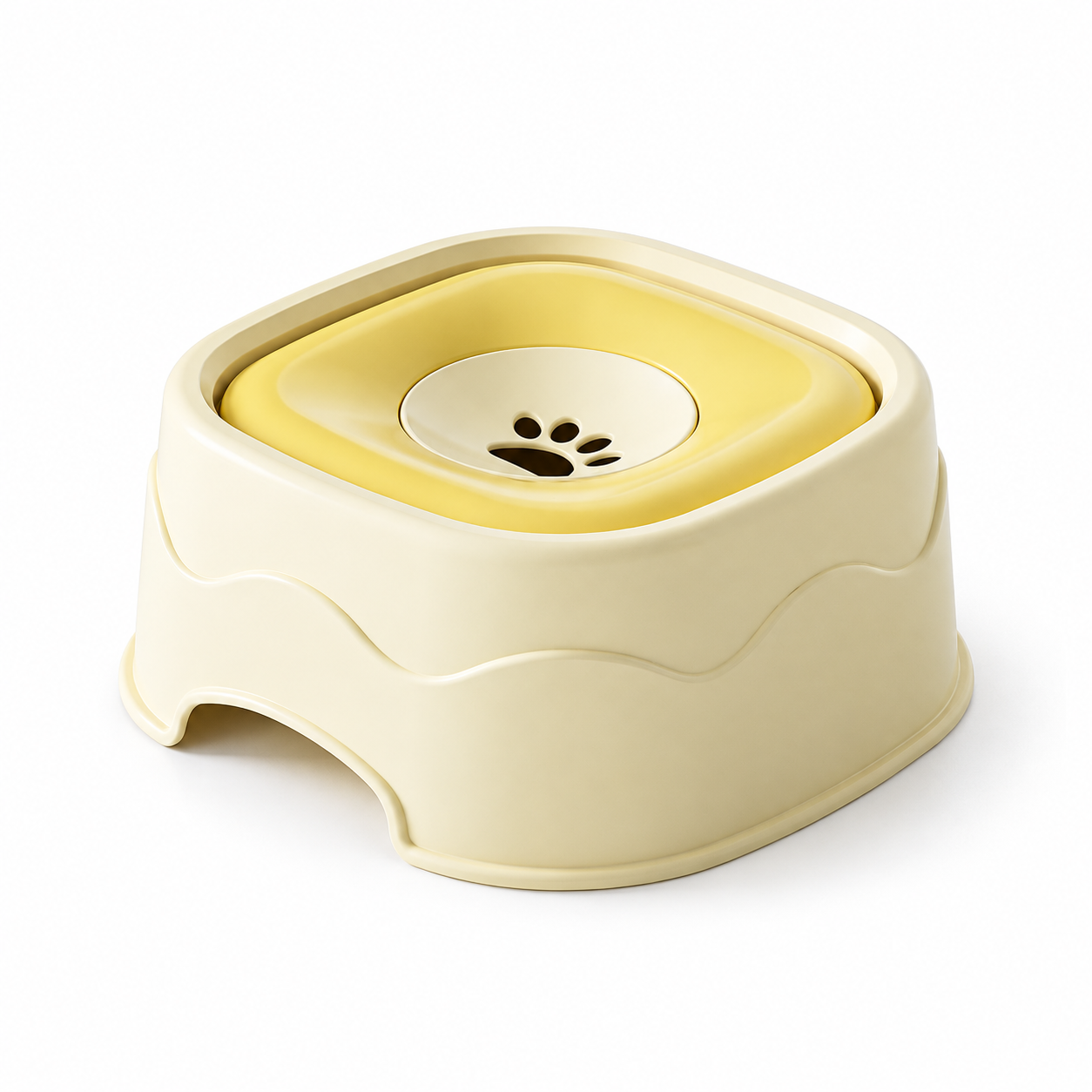 Lemon Yellow RippleSip floating water bowl